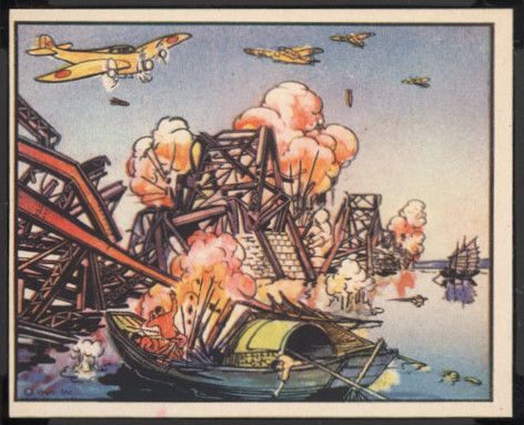 85 Jap Planes Bomb Yellow River Bridge